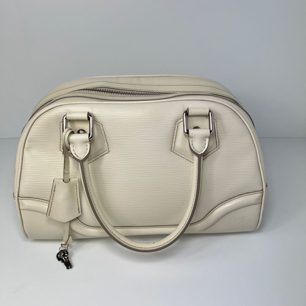 Louis Vuitton Ivorie Epi Leather Bowling Montaigne PM Bag